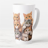猫 カフェラテマグ (右アングル)