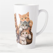 猫 カフェラテマグ (右)