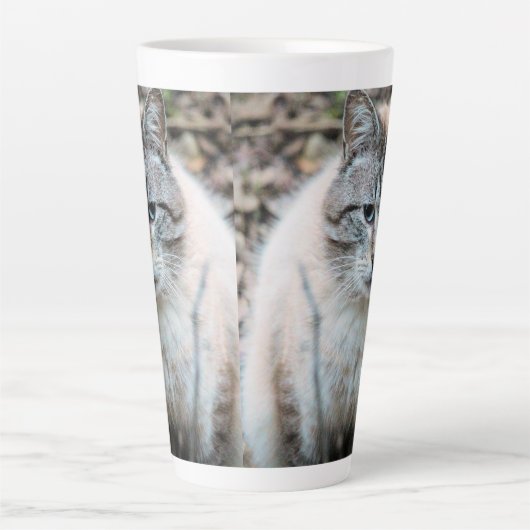 猫 カフェラテマグ (正面)