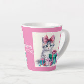 猫 カフェラテマグ (右アングル)