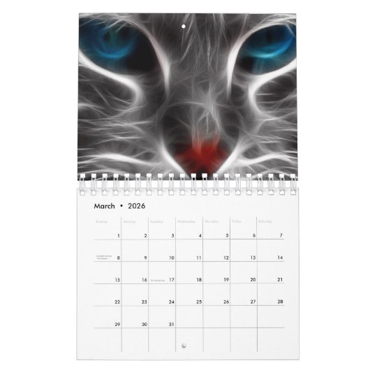 猫 カレンダー (3月 2026)