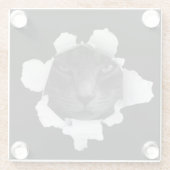 猫 ガラスコースター (裏面)