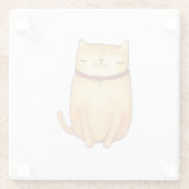 猫 ガラスコースター (裏面)