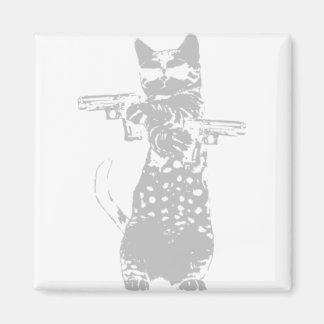 猫 – ガン子猫おもしろい猫 マグネット