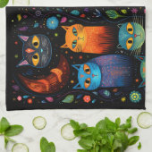 猫 キッチンタオル (折り畳み)