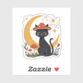 猫+キノコ+ハット+カントリー+子猫+女性+ギ シール (シート)