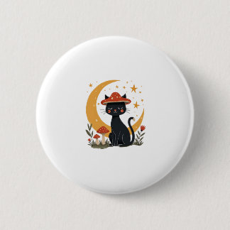 猫+キノコ+帽子 カントリーライフ風 キテイちゃん レディース 缶バッジ