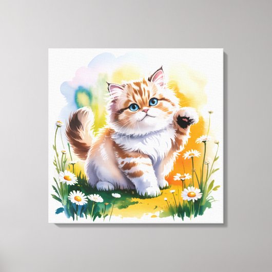 猫 キャンバスプリント (正面)