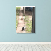 猫 キャンバスプリント (インサイチュ (ウッドフロア))