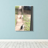 猫 キャンバスプリント (インサイチュ (ウッドフロア))