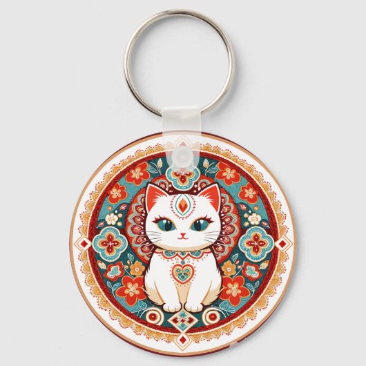 猫 キーホルダー (正面)