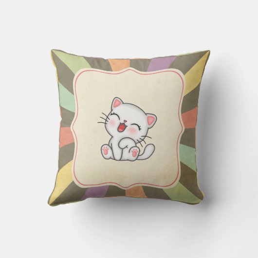 猫 クッション (裏面)