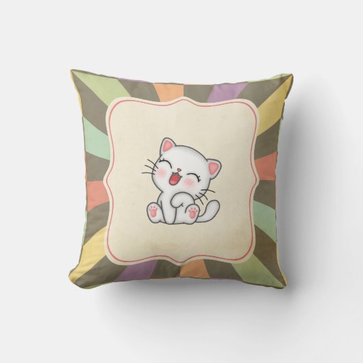 猫 クッション (正面)