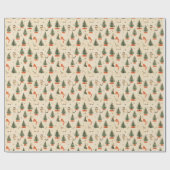 猫、クリスマスツリー ラッピングペーパー (フラット)