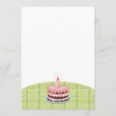 猫、ケーキ、ろうそくの誕生日カード カード (裏面)