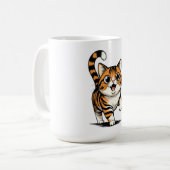 猫 コーヒーマグカップ (正面左)