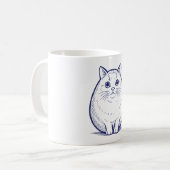 猫 コーヒーマグカップ (正面左)