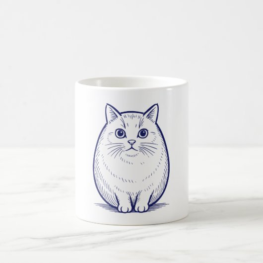 猫 コーヒーマグカップ (中央)