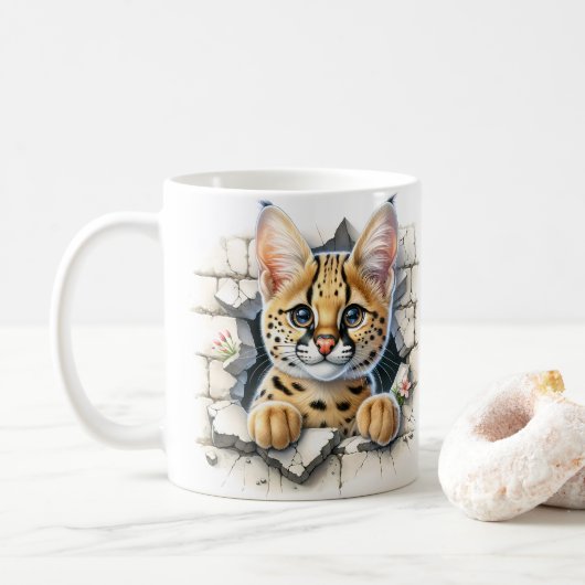 猫 コーヒーマグカップ (ドーナツ)