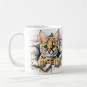 猫 コーヒーマグカップ (左)