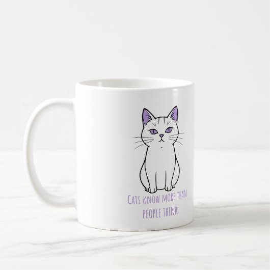 猫 コーヒーマグカップ (左)