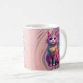 猫 コーヒーマグカップ (正面右)