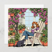 猫、コーヒー、植物と過ごす時間 (正面/裏面)