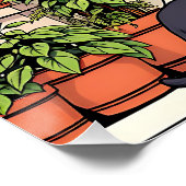 猫、コーヒー、植物と過ごす時間 ポスター (コーナー)