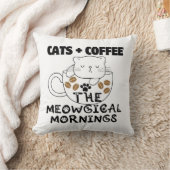 猫+コーヒー=笑い草 クッション (ブランケット)
