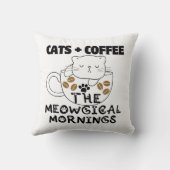 猫+コーヒー=笑い草 クッション (裏面)