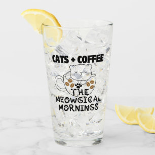 猫+コーヒー=笑い草 タンブラーグラス