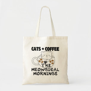 猫+コーヒー=笑い草 トートバッグ