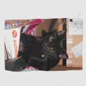 猫 ゴルフタオル (横)