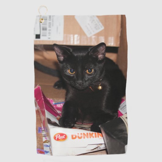 猫 ゴルフタオル (正面)