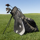 猫 ゴルフタオル (グリーン)