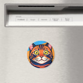 猫,サバ,イエネコ マグネット (インサイチュ (食洗機))
