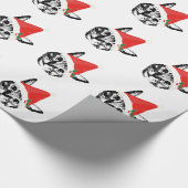 猫 & サンタ帽 ラッピングペーパー (角)