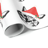 猫 & サンタ帽 ラッピングペーパー (ロールコーナー)