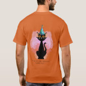 猫 | サーカスティックパーティーハット猫 | 人間の耳が面白い Tシャツ (裏面)