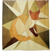 猫 シャワーカーテン (正面)