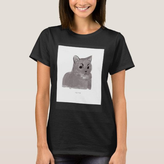 猫 シャー Tシャツ (正面)