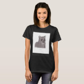 猫 シャー Tシャツ (正面フル)