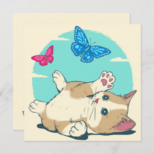 猫 シーズンカード (正面/裏面)