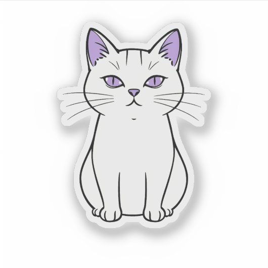 猫 シール (正面)
