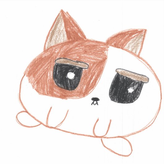 猫 シール (正面)