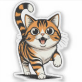 猫 シール (正面)