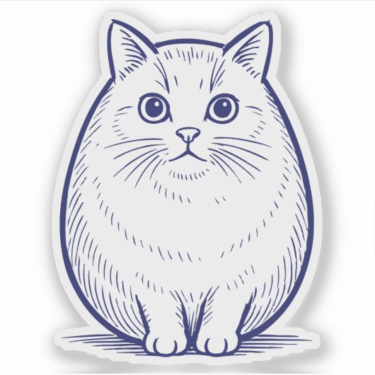 猫 シール (正面)