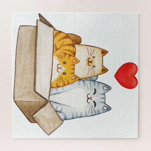 猫 ジグソーパズル (横)