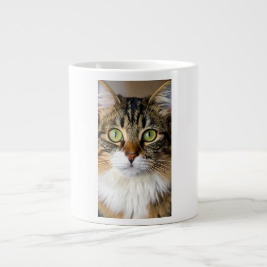猫 ジャンボコーヒーマグカップ (正面)
