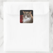 猫 スクエアシール (バッグ)